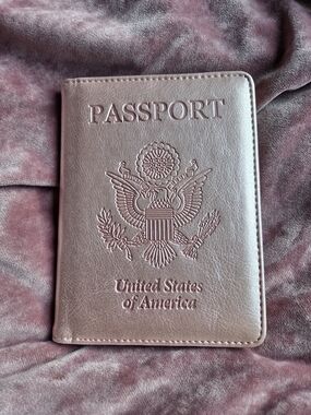 RFID Blocking Faux Leather Passport Holder Travel Wallet